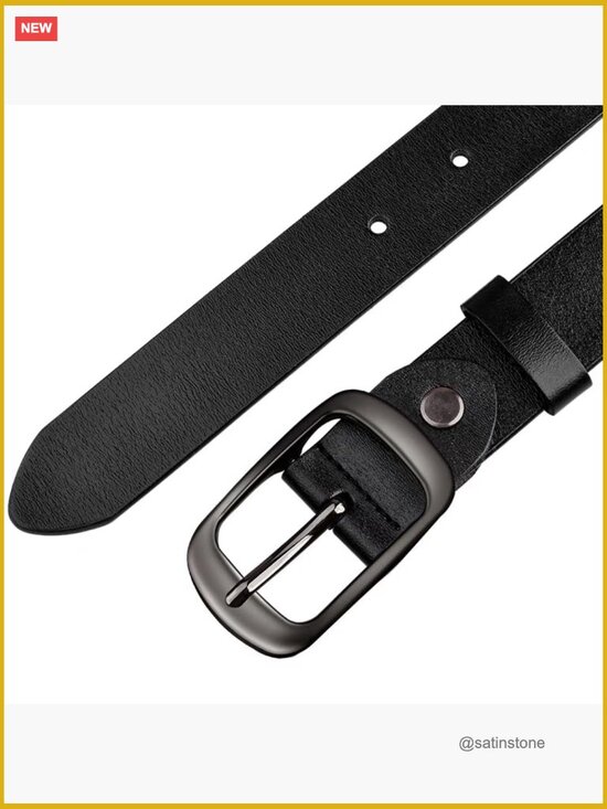Vintage Genuine Leather Belt with Pin Buckle for Women main image 4
